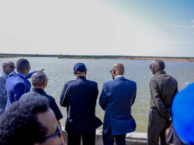 The inauguration of the Kalqoray Dam